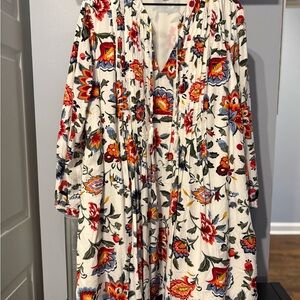 Old Navy Knee-Length Vibrant Floral Dress in XL